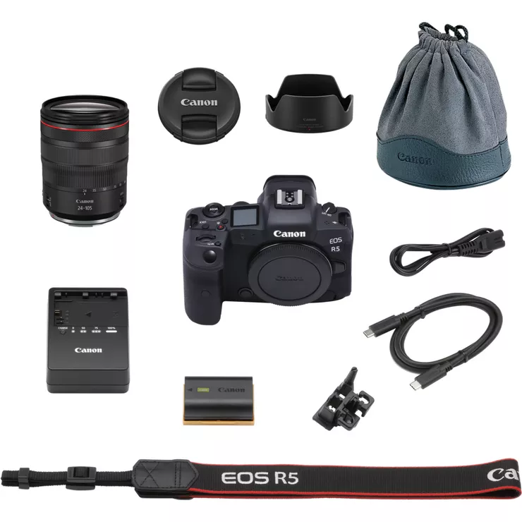 Canon Eos R5 Body Rf 24 105mm F 4 L Is Usm Kit