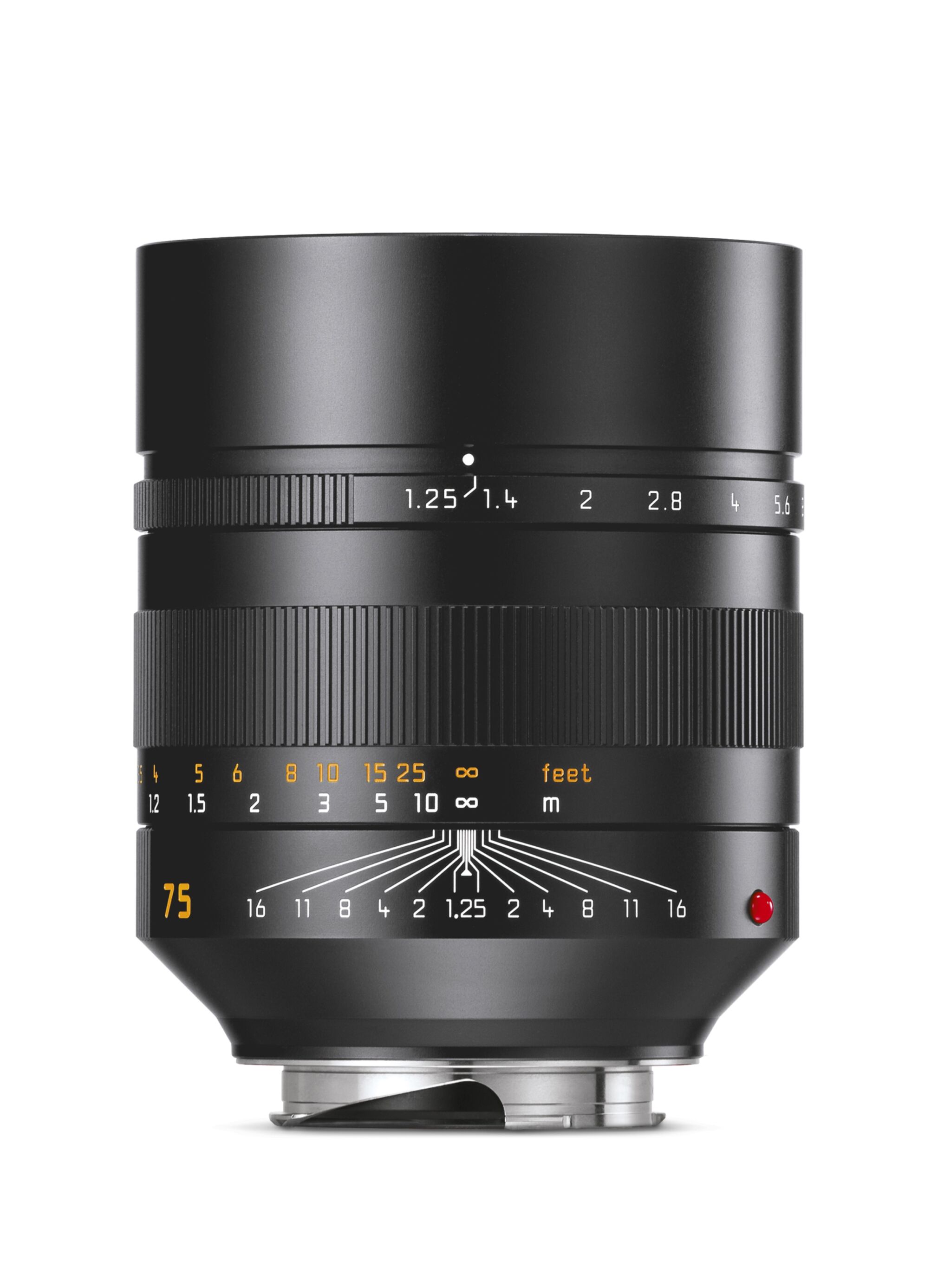 Leica Noctilux M 75mm F 1 25 Asph Black Lens