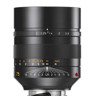 Leica Noctilux M 75mm F 1 25 Asph Black Lens